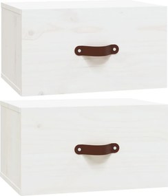 vidaXL 2 db fehér falra szerelhető éjjeliszekrény 40 x 29,5 x 22 cm