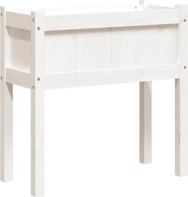 vidaXL fehér tömör fenyő kerti virágláda 70 x 31 x 70 cm