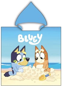 Bluey Sandcastle strand törölköző poncsó 55x110 cm (Fast Dry)