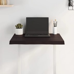 sötétbarna kezelt tömör asztallap 60x50x(2-4) cm