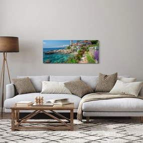 Kép - Festői tengerparti falu (120x50 cm)