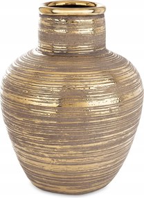 Stílusos kerámia váza arany üveg dörzsölt fedél dekoráció