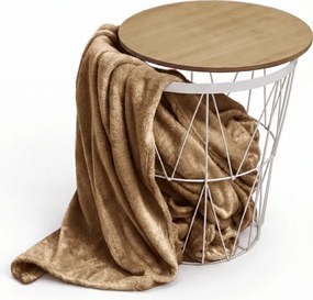 Rózsaszín CALMI mikroplüss takaró 150x200 cm