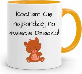 Sárga Bögre Nagypapának Szeretlek A Legjobban nyomott mintával