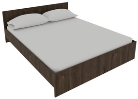 Pietro II NEW Kétszemélyes ágykeret 160x200, ágyráccsal bronz-tölgy