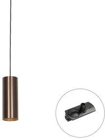 Designer függőlámpa sötét bronz 1 fázisú sínadapterrel - Iconic Tubo