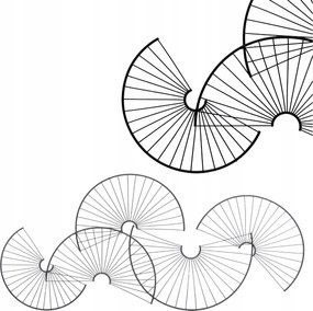 Fali Dekoráció 35X77CM Fém Modern Kompozíció Hálószoba Nappaliba