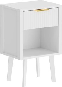 Éjjeliszekrény, fehér, TOBI
