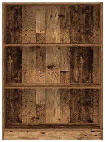 antik fa színű szerelt fa könyvespolc 80 x 24 x 109 cm