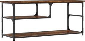 vidaXL füstös tölgy színű szerelt fa és acél TV-szekrény 103x38x46,5cm