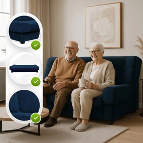 Sofa PIANO Granatowa