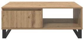 Dohányzóasztal fiókkal kézműves tölgy 90 x 60 x 35 cm Faanyag