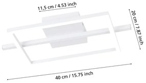 Eglo 901116 - LED Dimmelhető mennyezeti lámpa AMANDOLO LED/17W/230V fehér + + távirányító