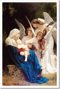 Poszterek keretben 40x60 Bouguereau Song of Angels