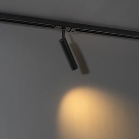 Modern fekete spotlámpa 1 fázisú sínrendszerhez - Iconic Ivy