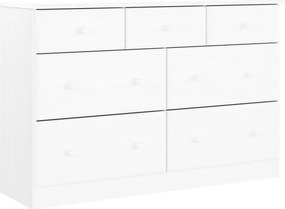 vidaXL ALTA fehér tömör fenyőfa komód 112x35x73 cm