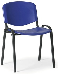 ISO műanyag szék - fekete lábak, kék