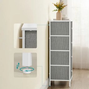 Szürke komód 45×30×92 cm méretben – AUK-E1031-GREY