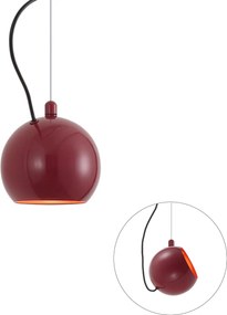 Design függőlámpa piros 1-fázisú sínrendszerhez - Slimline Sara