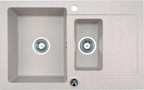 Gránit Mosogató Konyhai Mosogató Cordeo 79 másfélmedencés bézs