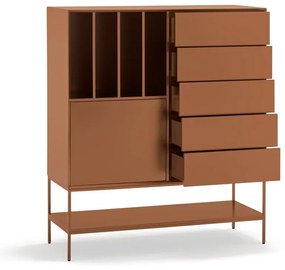 Téglavörös szekrény 120x140x45 cm Platt – Teulat