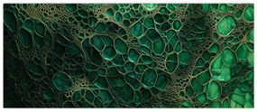 Kép - Zöld mikroszkópos kép (120x50 cm)