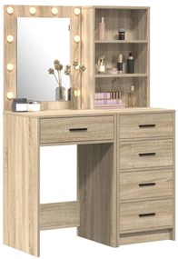 Öltözködőasztal fiókkal 2 pcs Barna 50 x 41 x 135 cm Faanyag