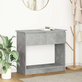 betonszürke konzolasztal fiókokkal 85,5x38,5x74,5 cm