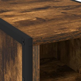 vidaXL Éjjeli asztal 2 pcs Füstös Tölgy 39.5 x 30 x 50 cm Faanyag