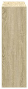 sonoma tölgy színű szerelt fa könyvszekrény 102 x 32 x 102 cm