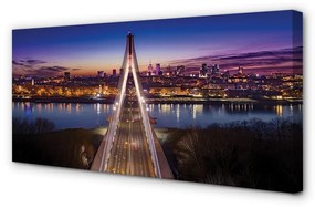 Canvas képek Varsó panoráma folyó híd 120x60 cm