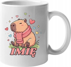 Névre szóló bögre Kapibara Ajándék Lánynak Karácsonyi ajándék