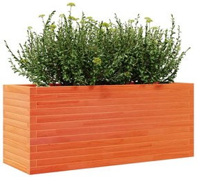 viaszbarna tömör fenyőfa kerti virágtartó 110 x 40 x 45,5 cm