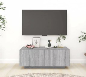 Szürke sonoma színű szerelt fa tv-szekrény 100 x 35 x 40 cm