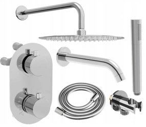Mexen Kai DR70 rejtett kĂĄd-zuhany szett esĆzuhannyal 30 cm, krĂłm, 77602DR70301-00