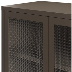 Szürke fém tálalószekrény 70x100x40 cm Layna – Marckeric