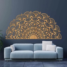Modern, félig fából készült mandala falra | MENSIS