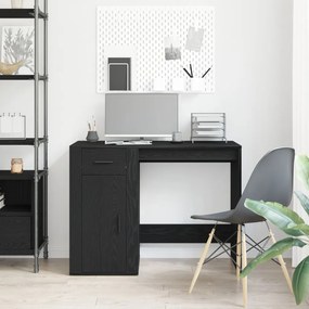Íróasztal Fekete Tölgy 100x49x75 cm Műszaki Fa
