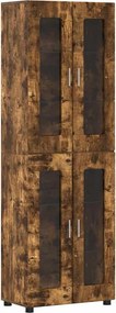 vidaXL Magasfiú ajtóval FLORIN Füstölt tölgy 60 x 35 x 182 cm Faanyag
