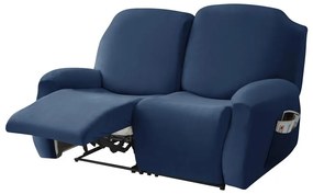 Relax Fotel Huzat (bársonyos, 2 üléses, tengerészkék, rugalmas)