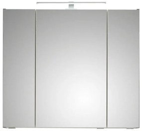 Szürke függő fürdőszoba szekrény tükörrel 80x70 cm Set 357 - Pelipal