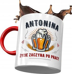 Piros Bögre Antonina Lányoknak Ajándék Nyomtatott Fotóval