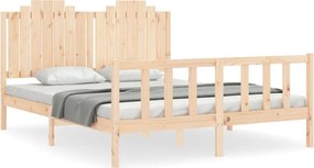 vidaXL tömör fenyőfa ágy matrac nélkül 160 x 200 cm
