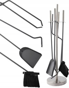 Kandalló Szett 4 Részes Kandalló Seprűlapát Akcesoria Rozsdamentes