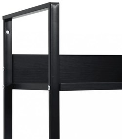 5 szintes fekete szerelt fa könyvespolc 60 x 27,6 x 158,5 cm