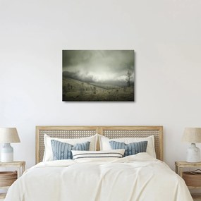 A vihar előtti táj képe (üvegen) (70x50 cm)