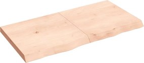 vidaXL kezeletlen tömör tölgyfa fali polc 120x60x(2-6) cm