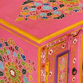 rózsaszín tömör mangófa TV-szekrény 110 x 30 x 40 cm
