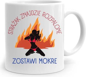 Ajándék Bögre Tűzoltónak, Lángoló Nyomtatott Fényképpel