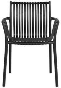 Fekete műanyag kerti szék szett 2 db-os Tulsa – House Nordic